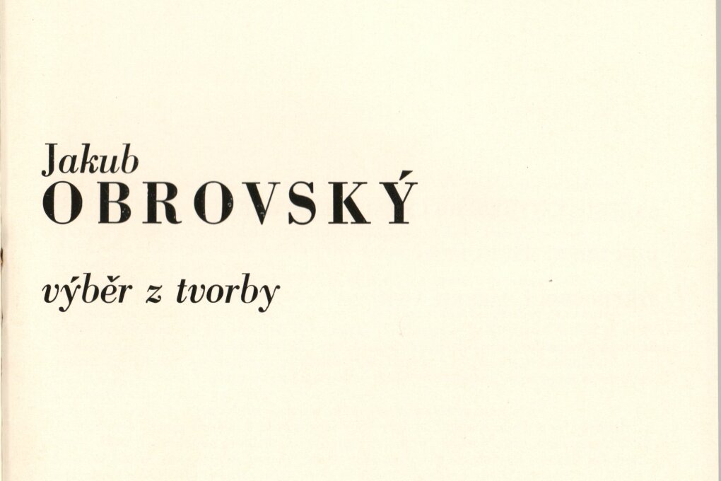 Jakub Obrovský, výběr z&nbsp;tvorby